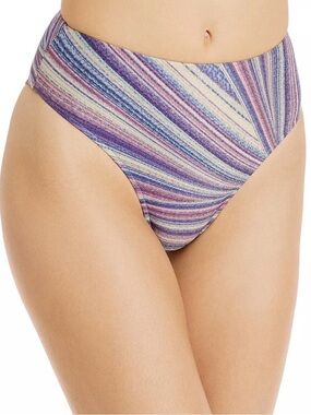 Frankies Bikinis Jenna Printed High Waist Bikini Bottom, Shimmy, Medium, $85